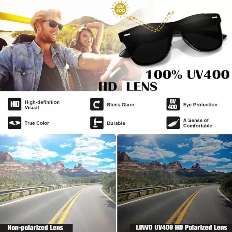 UV Protection, UV Protection, Gradient Clubmaster, Oval, Spectacle , Rectangular, Retro Square Sunglasses (51)  (For Men & Women, Black) - Image 2