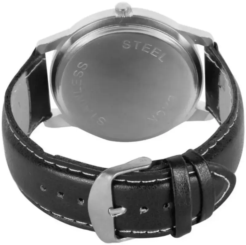 LAER Belt, Wallet & Watch Combo Pack of 5 (Black) - Image 4